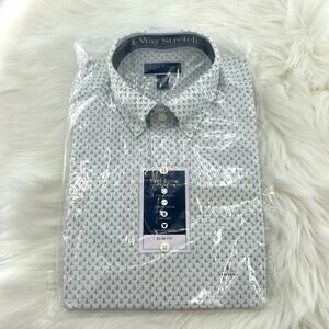 Club Room Performance Slim Fit Long Sleeve - Golf Design - Small - NWT